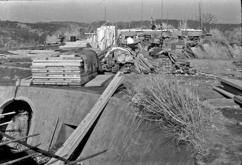 建設中の披露山公園（昭和32年）