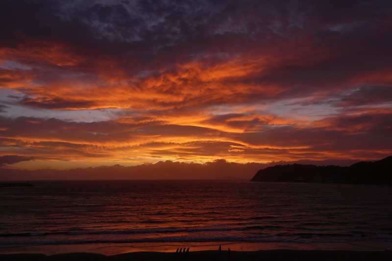 112　台風一過の夕暮れ