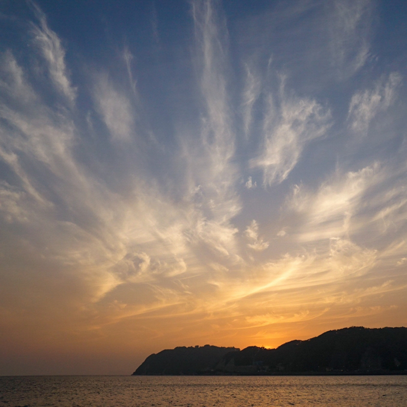 逗子海岸の夕焼け（令和2年）